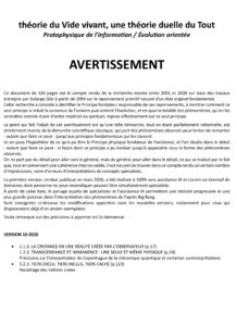 AVERTISSEMENT aux lecteurs du compte rendu de recherche